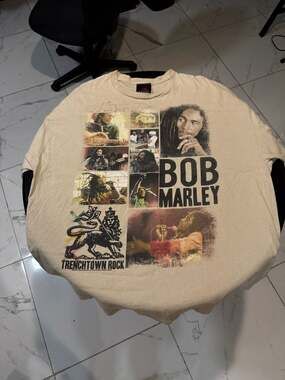 Vintage 2010 Zion Rootswear Bob Marley Trenchtown Rock Graphic T-Shirt 2X